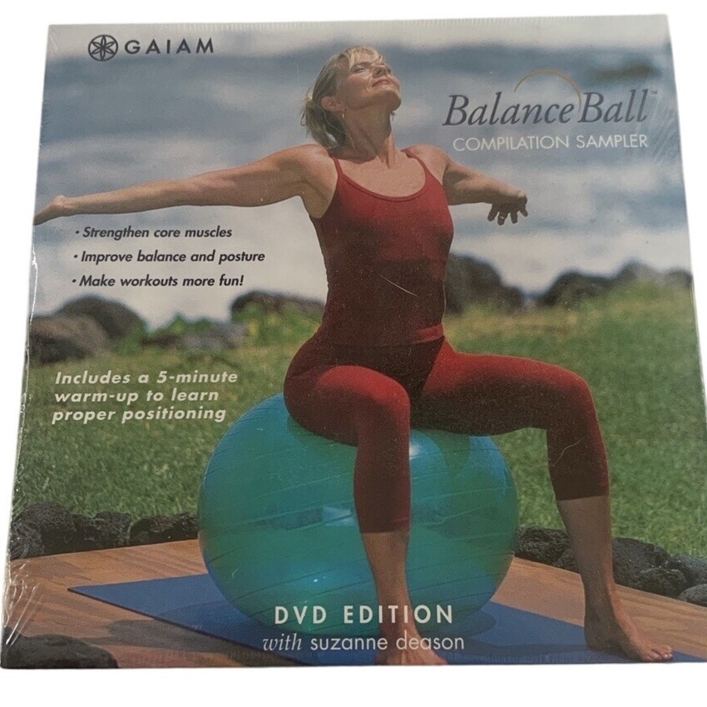 Gaiam Balance Ball Compilation Sampler DVD Suzanne Deason Yoga Pilates Core 2003